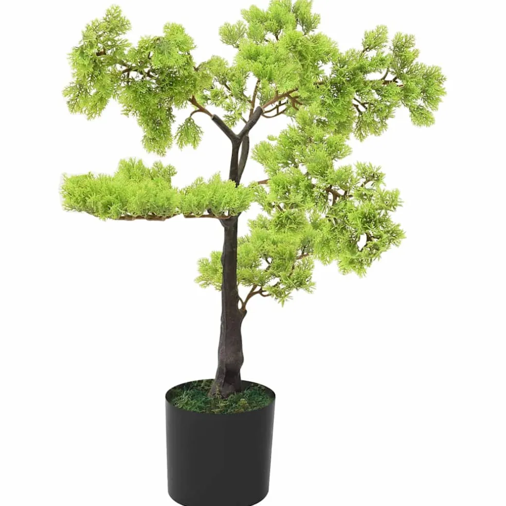 vidaXL Kunstplant met pot cipres bonsai 60 cm groen