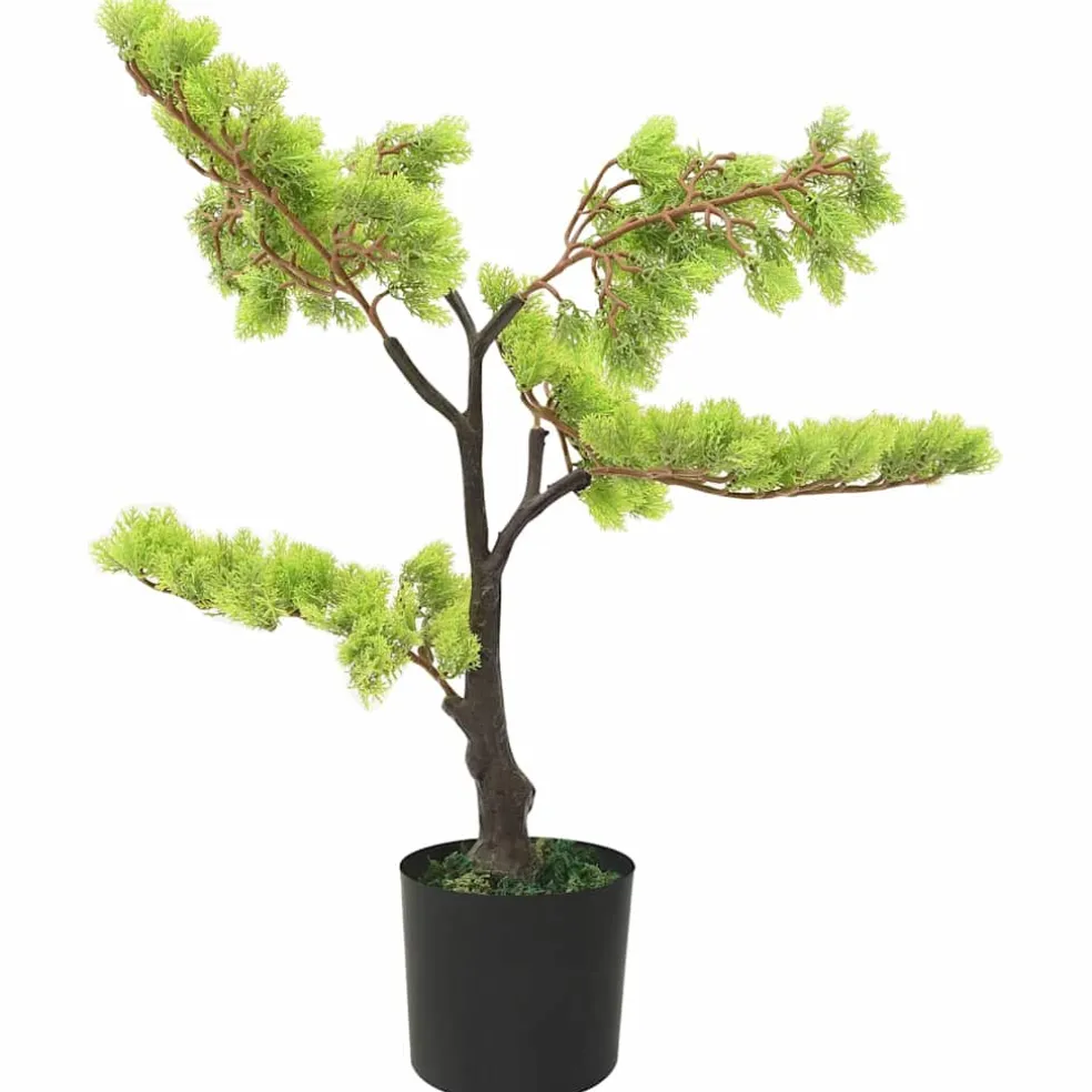 vidaXL Kunstplant met pot cipres bonsai 60 cm groen