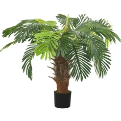 vidaXL Kunstplant met pot cycaspalm 90 cm groen