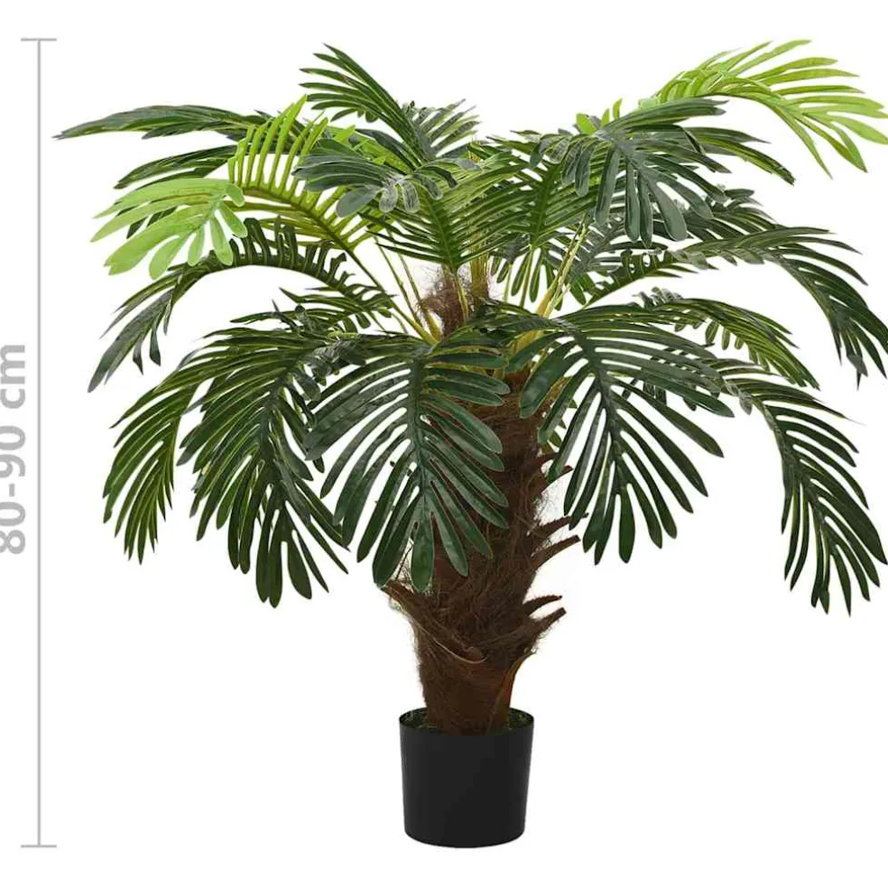 vidaXL Kunstplant met pot cycaspalm 90 cm groen