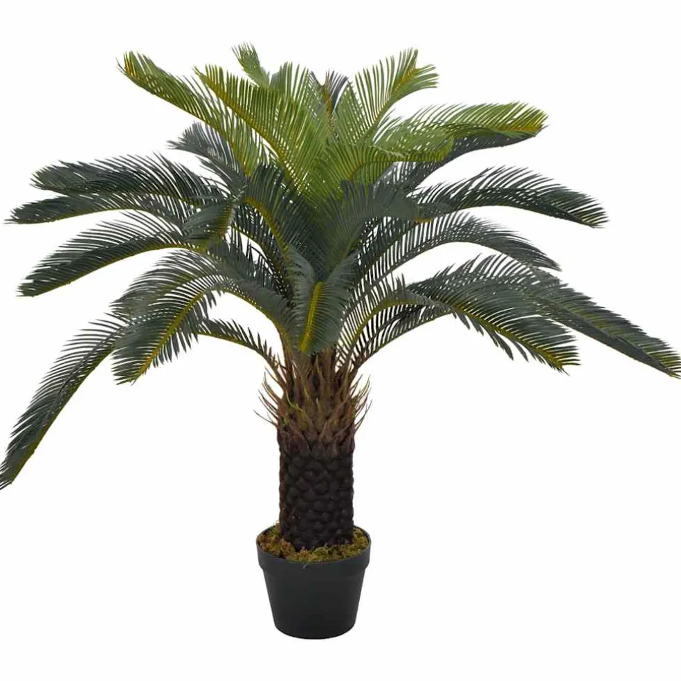 vidaXL Kunstplant met pot cycaspalm 90 cm groen