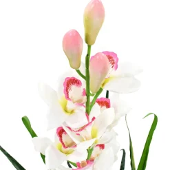 vidaXL Kunstplant met pot cymbidium orchidee 100 cm groen