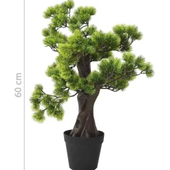 vidaXL Kunstplant met pot pinus bonsai 60 cm groen