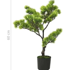 vidaXL Kunstplant met pot pinus bonsai 60 cm groen