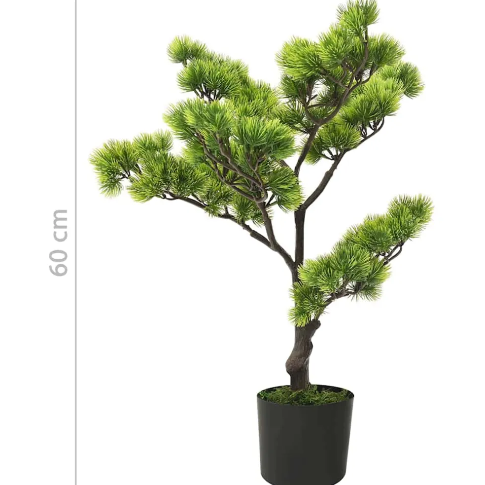 vidaXL Kunstplant met pot pinus bonsai 60 cm groen