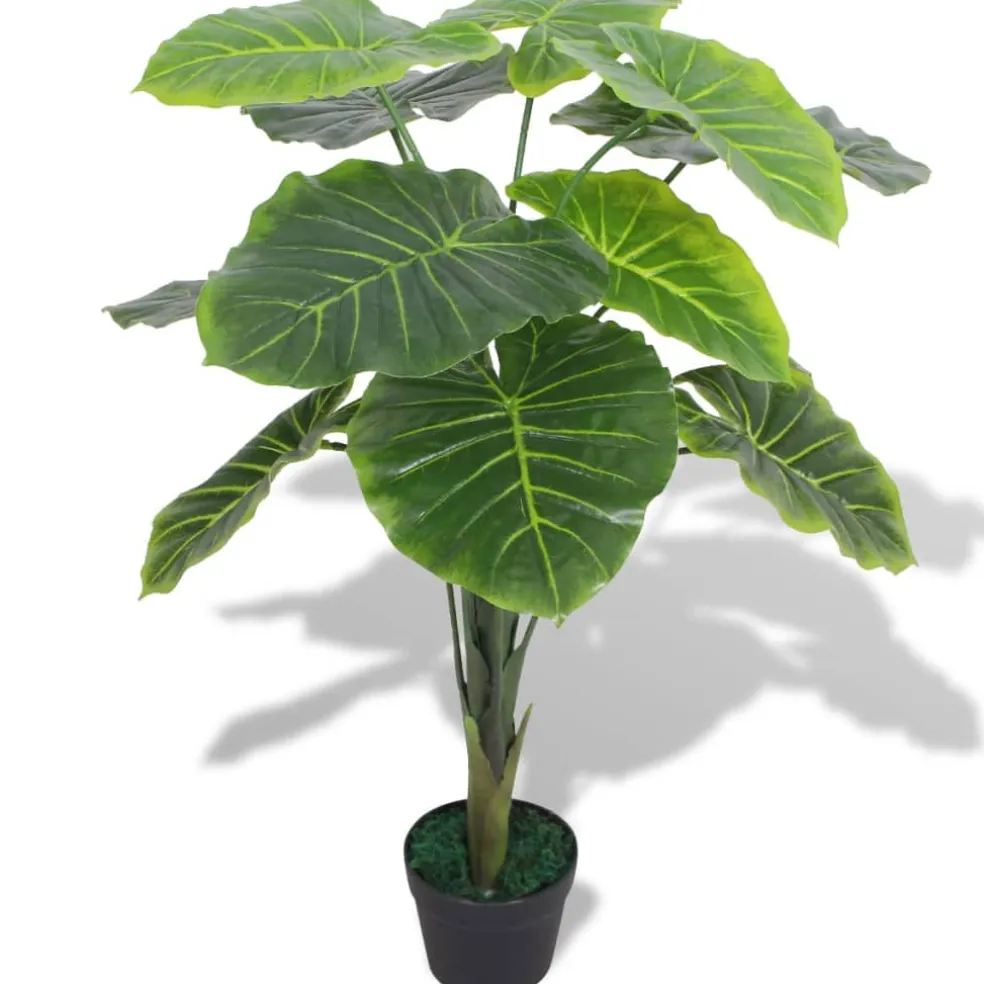 vidaXL Kunstplant taro met pot 85 cm groen