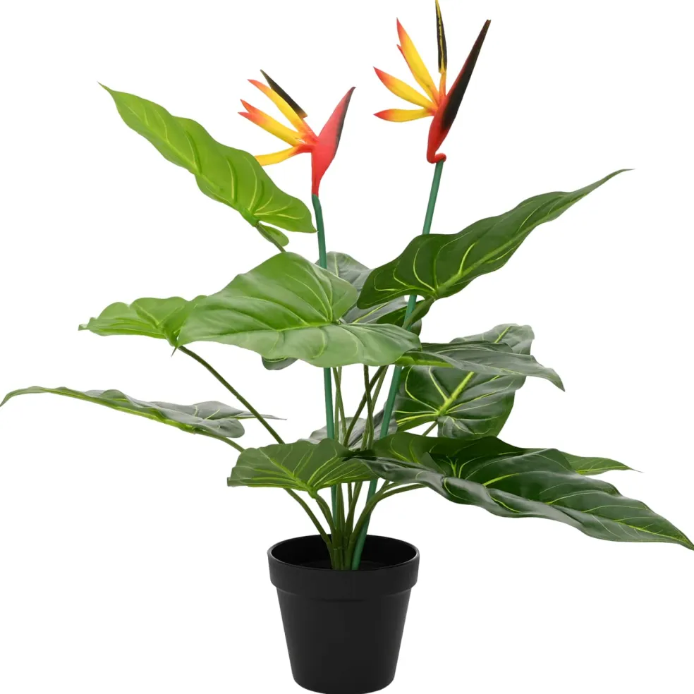vidaXL Kunst Strelitzia Plant Groen 70 x 18 x 155 cm Stof en PE