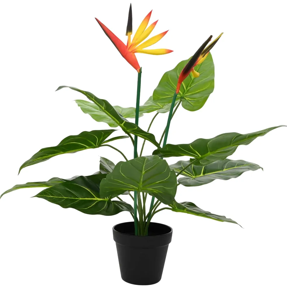 vidaXL Kunst Strelitzia Plant Groen 70 x 18 x 155 cm Stof en PE