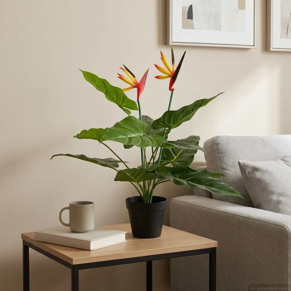 vidaXL Kunst Strelitzia Plant Groen 70 x 18 x 155 cm Stof en PE