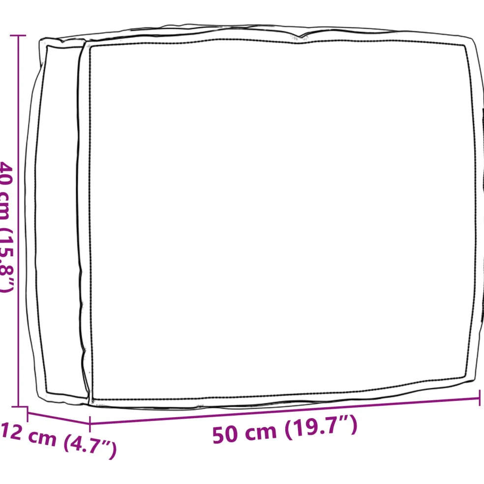 vidaXL Kussen Antraciet 50 x 40 x 12 cm Oxford Stof