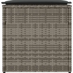 vidaXL Kussenbox met opslag Grijs 50 x 50 x 50 cm poly rattan