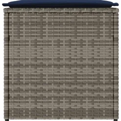 vidaXL Kussenbox met opslag Grijs 50 x 50 x 50 cm poly rattan