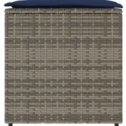 vidaXL Kussenbox met opslag Grijs 50 x 50 x 50 cm poly rattan