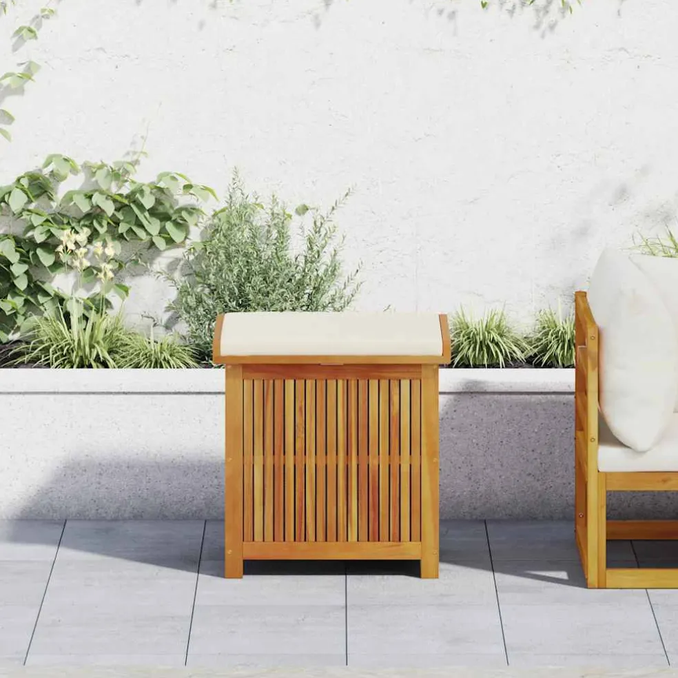vidaXL Kussenbox voor buiten 60x50x61 cm massief acaciahout
