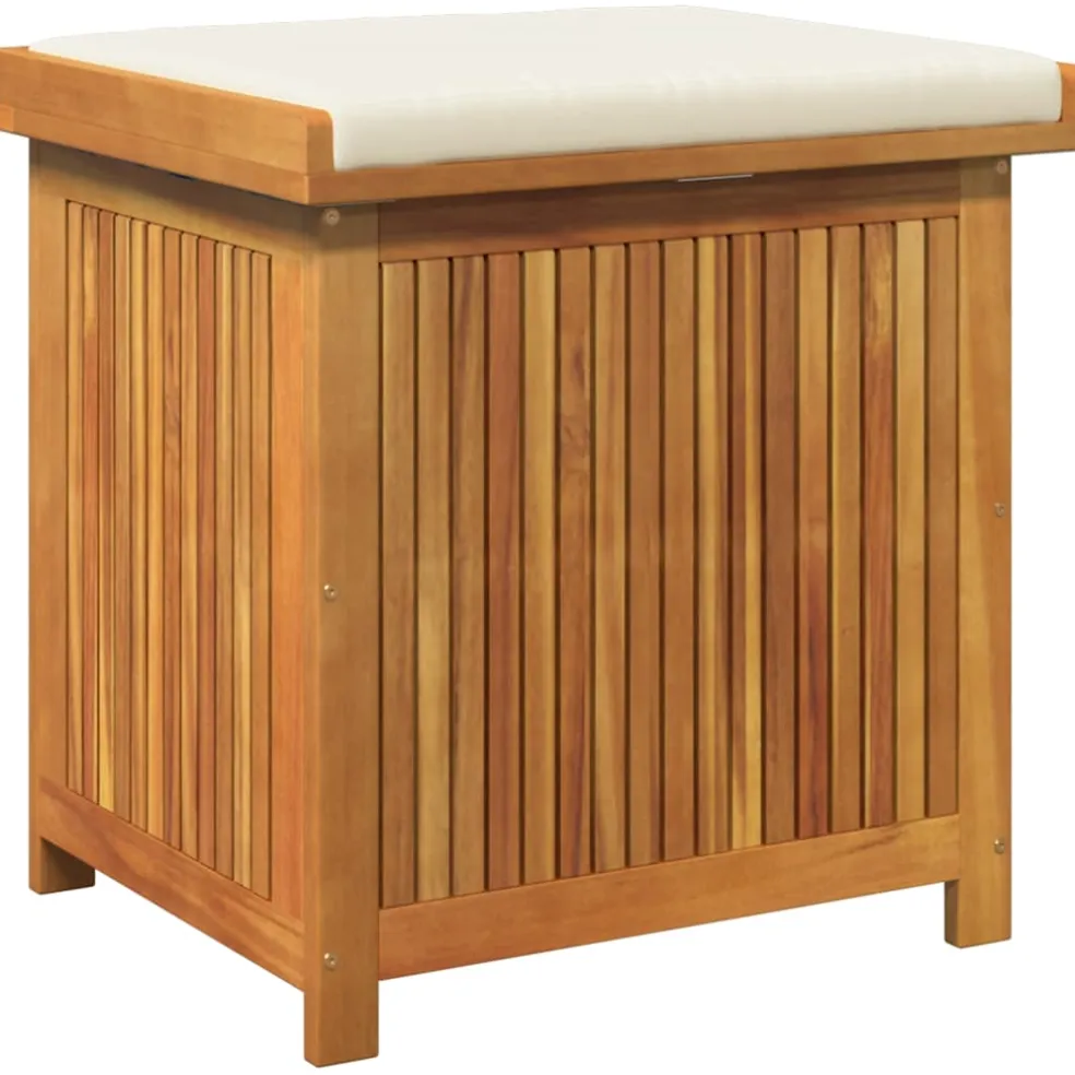vidaXL Kussenbox voor buiten 60x50x61 cm massief acaciahout