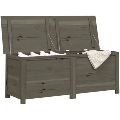 vidaXL Kussenbox 150x50x56 cm massief vurenhout antracietkleurig