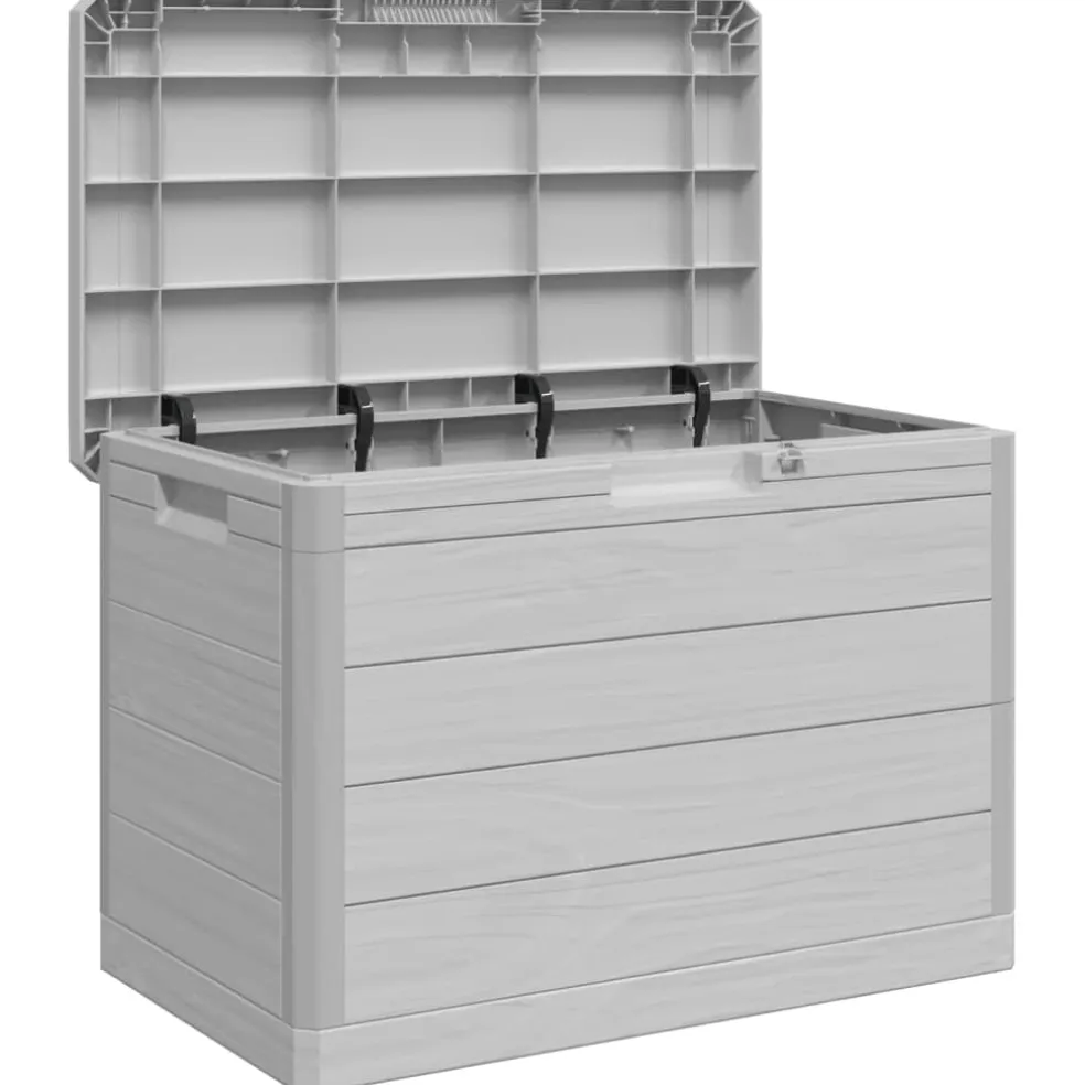 vidaXL Kussenbox 77,5x44,5x53 cm polypropeen grijs
