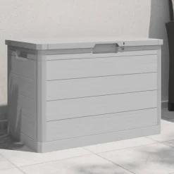 vidaXL Kussenbox 77,5x44,5x53 cm polypropeen grijs