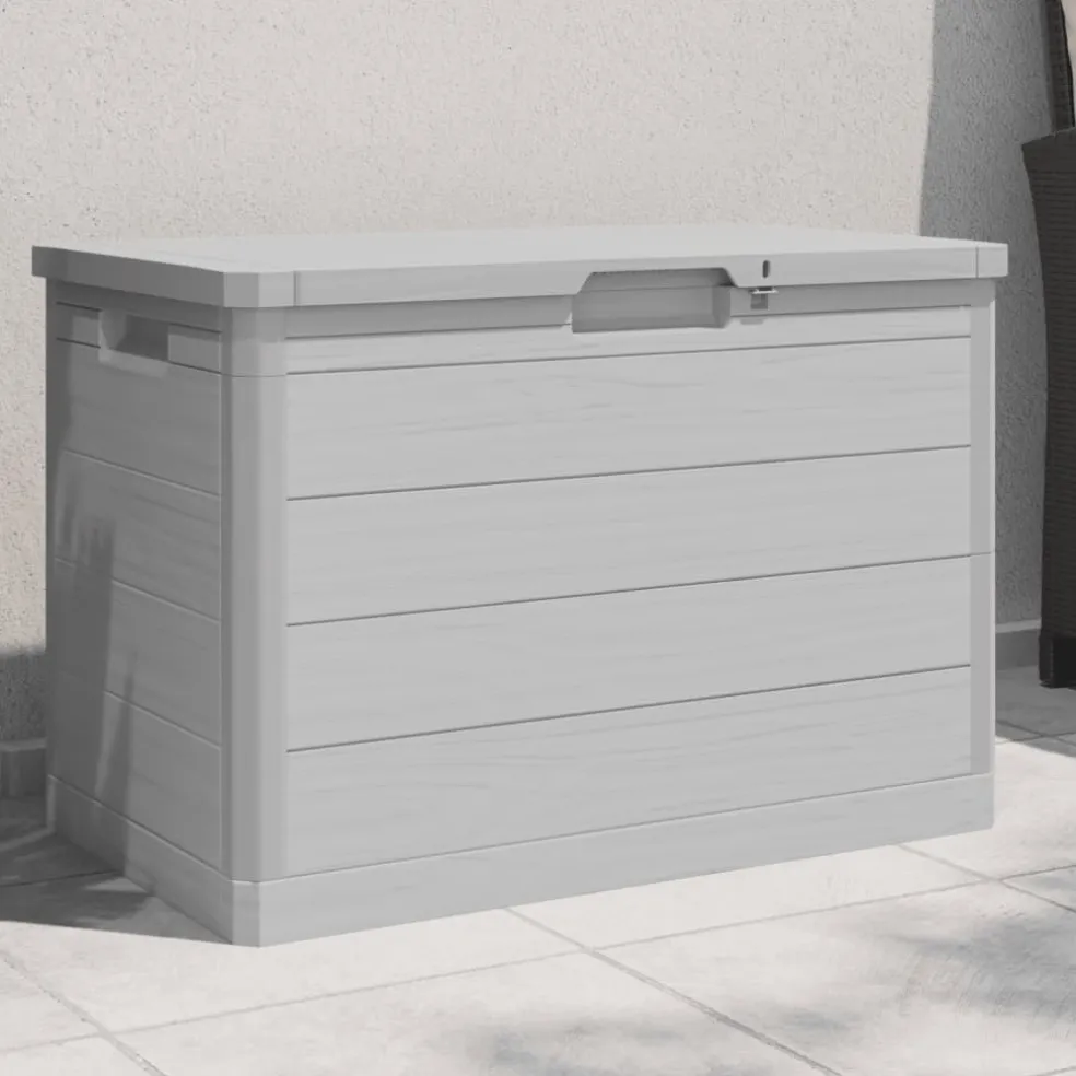 vidaXL Kussenbox 77,5x44,5x53 cm polypropeen grijs