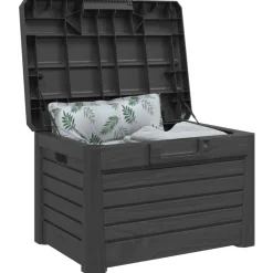 vidaXL Kussenbox 77,5x44,5x53 cm polypropeen antracietkleurig