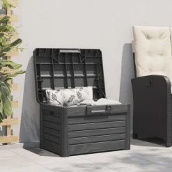vidaXL Kussenbox 77,5x44,5x53 cm polypropeen antracietkleurig