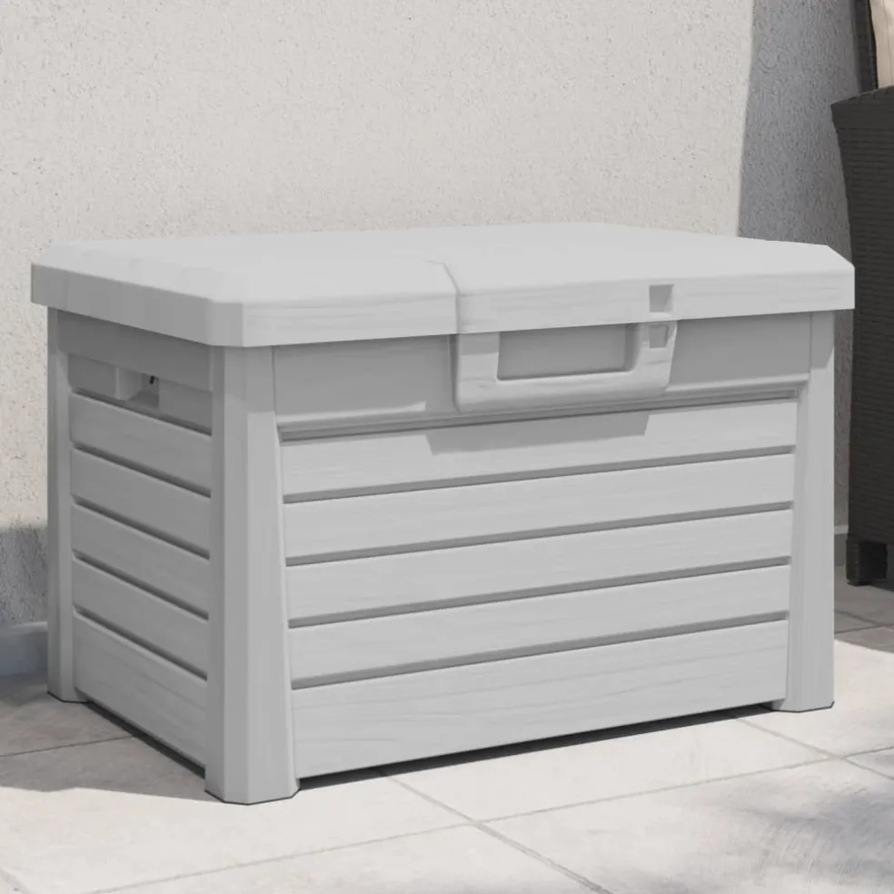 vidaXL Kussenbox 73x50,5x46,5 cm polypropeen grijs