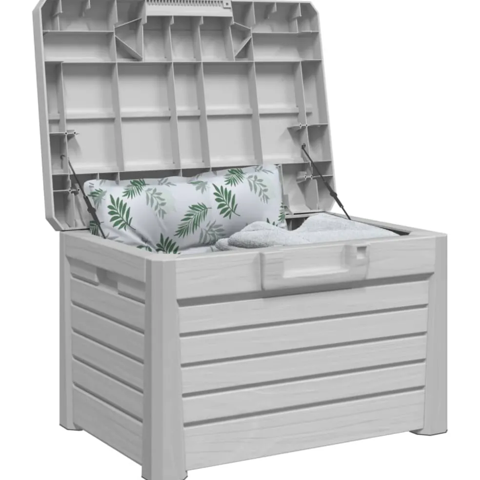 vidaXL Kussenbox 73x50,5x46,5 cm polypropeen grijs