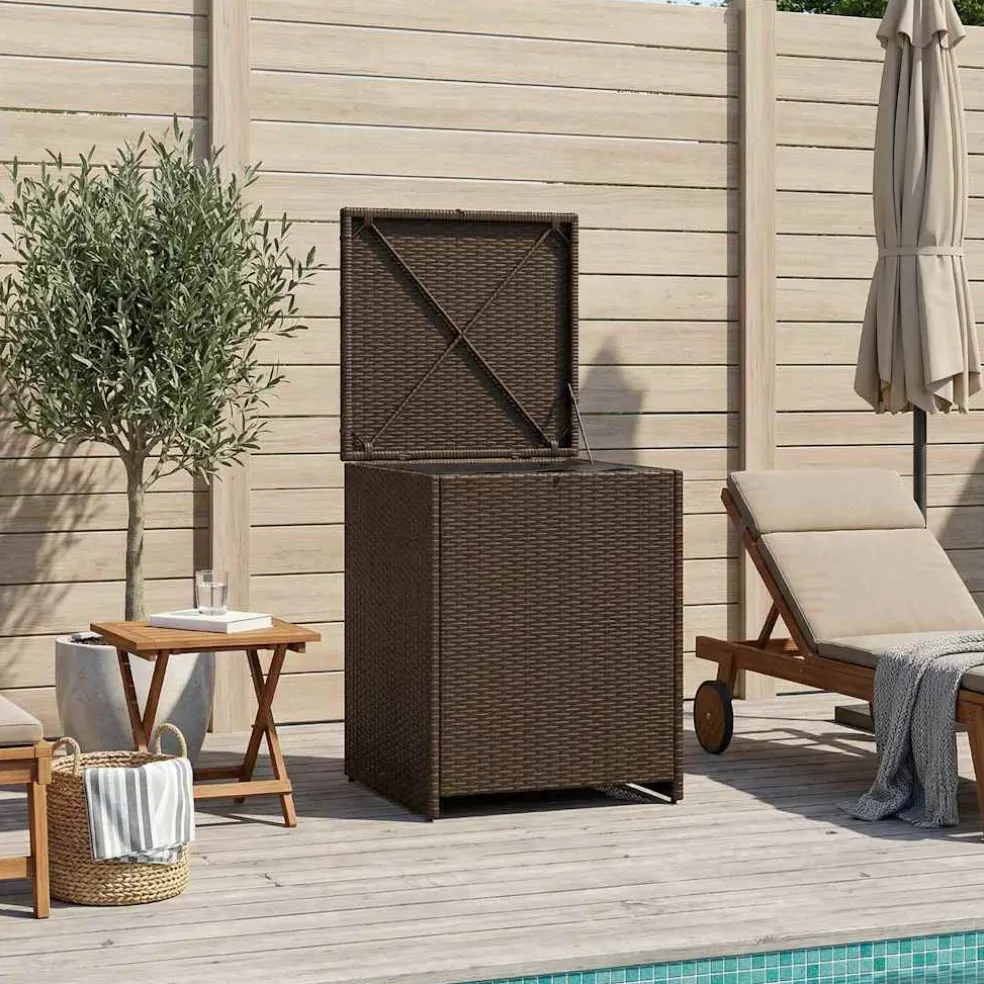 vidaXL Kussenbox 55 x 55 x 69 cm staal