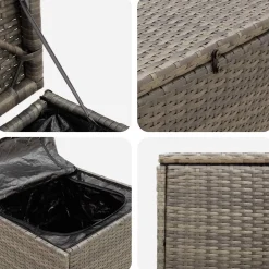 vidaXL Kussenbox 55 x 55 x 69 cm staal