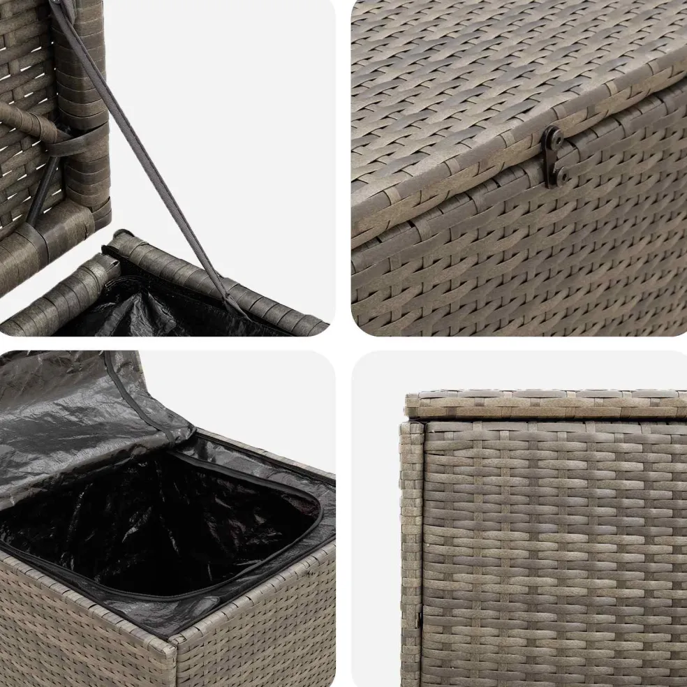 vidaXL Kussenbox 55 x 55 x 69 cm staal