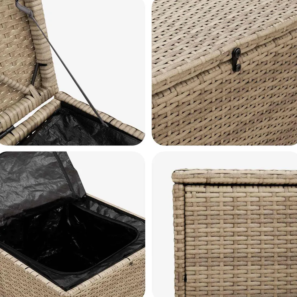 vidaXL Kussenbox 55 x 55 x 69 cm staal