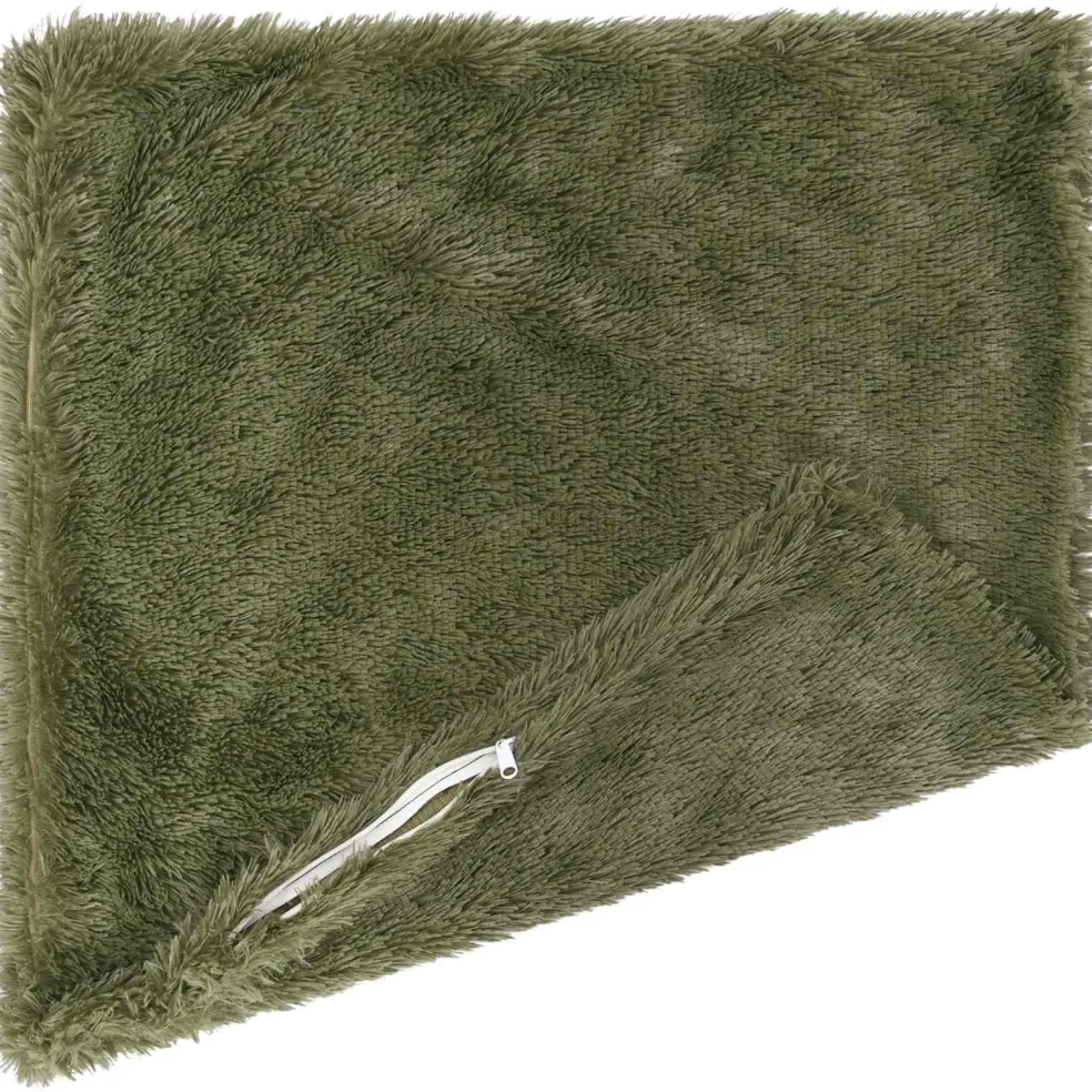 vidaXL Kussen met kussen HEERLEN 2 st Groen PV Fleece