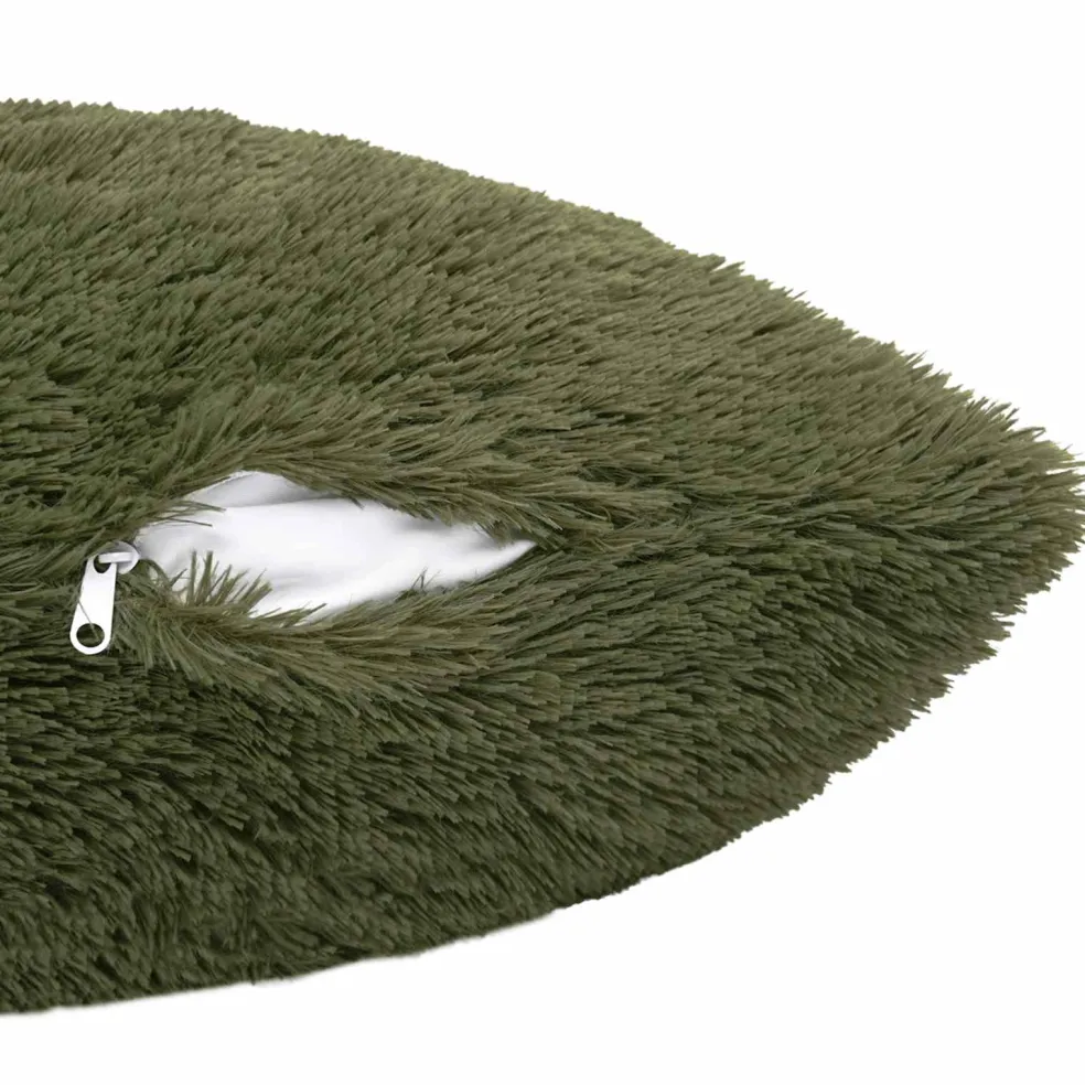 vidaXL Kussen met kussen HEERLEN 2 st Groen PV Fleece