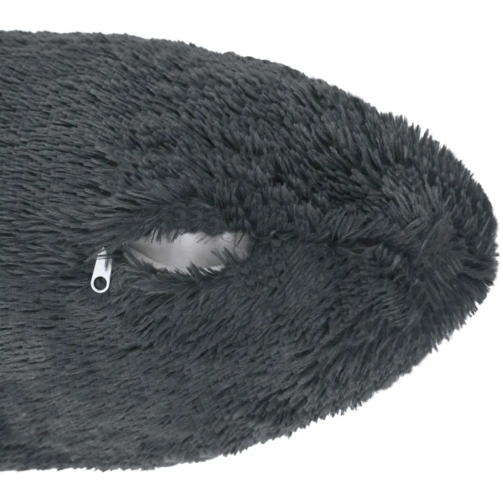 vidaXL Kussen met kussen HEERLEN 2 st Antraciet PV Fleece