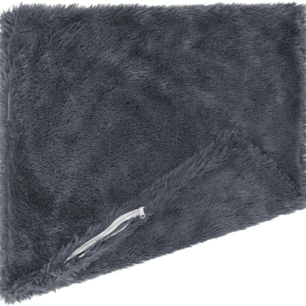 vidaXL Kussen met kussen HEERLEN 2 st Antraciet PV Fleece