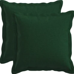 vidaXL Kussen met kussen HOUTEN 2 st Donkergroen Faux Linnen