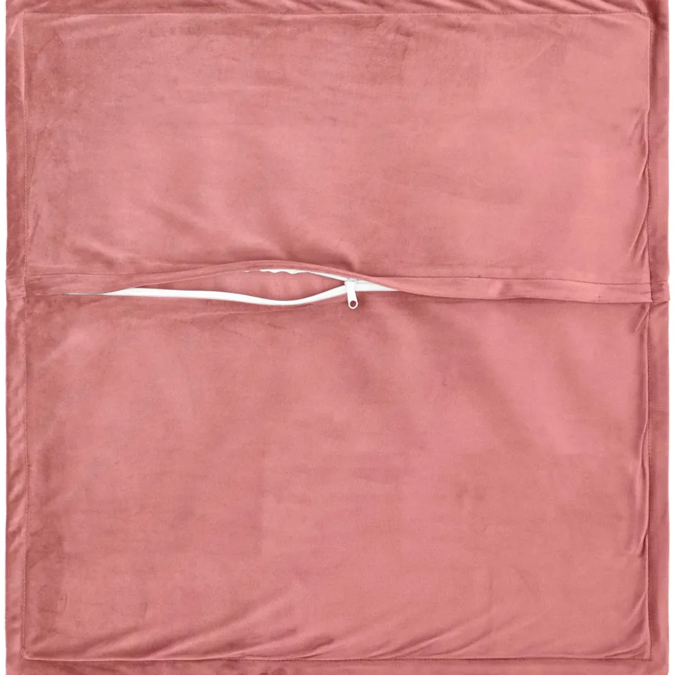 vidaXL Kussen met kussen HOUTEN 2 st Roze fluweel