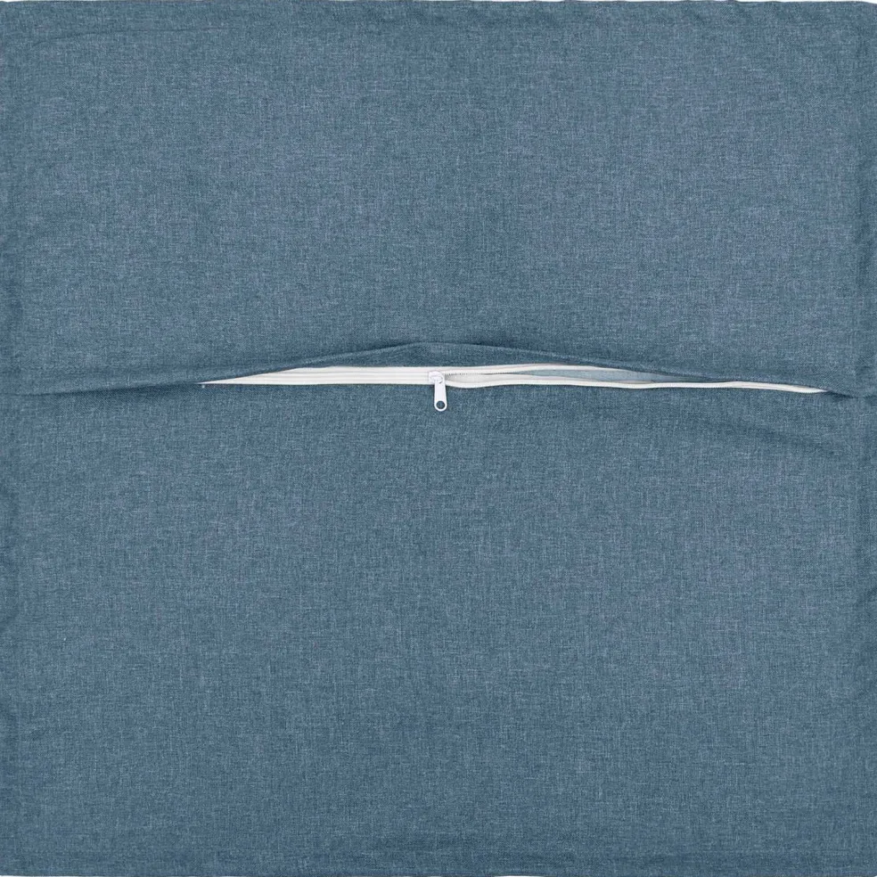 vidaXL Kussen met kussen HOUTEN 2 st Jeans Blauw Faux Linnen