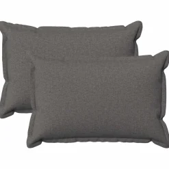 vidaXL Kussen met kussen HOUTEN 2 st Blauw fluweel