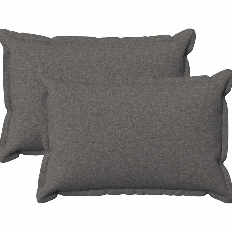 vidaXL Kussen met kussen HOUTEN 2 st Blauw fluweel
