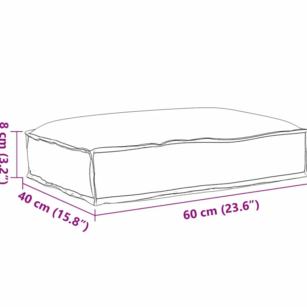 vidaXL Kussen Oxford Stof Antraciet 60 x 40 x 8 cm