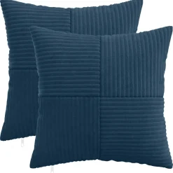 vidaXL Kussensloop 2 pcs ALMELO Crèmekleurig 30 x 30 cm corduroy