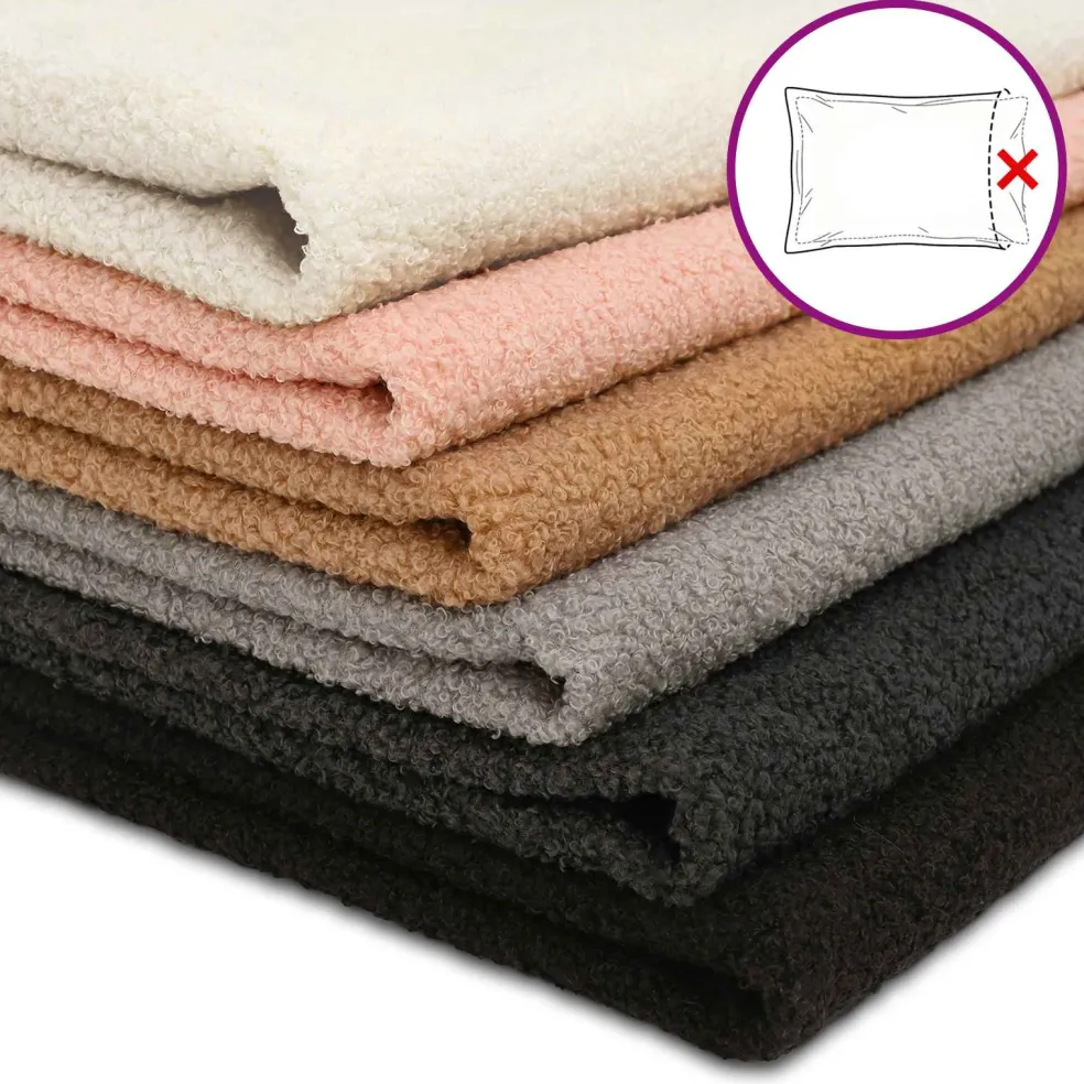 vidaXL Kussensloop 6 pcs HEERLEN Crèmekleurig 30 x 30 cm Bouclé