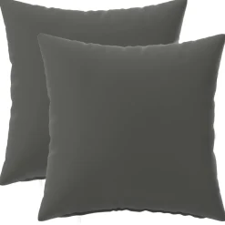 vidaXL Kussensloop 2 pcs HEERLEN Antraciet 30 x 30 cm Polyester