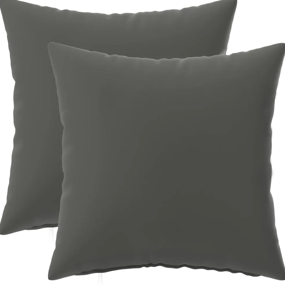 vidaXL Kussensloop 2 pcs HEERLEN Antraciet 30 x 30 cm Polyester