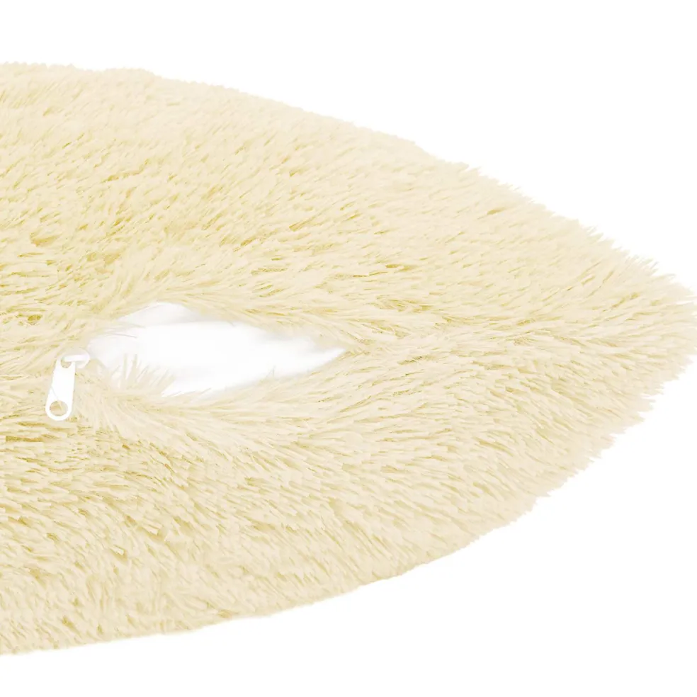vidaXL Kussensloop 2 pcs HEERLEN Crèmekleurig 30 x 30 cm PV Fleece