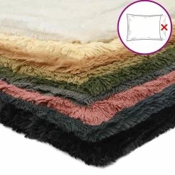 vidaXL Kussensloop 2 pcs HEERLEN Crèmekleurig 30 x 30 cm PV Fleece