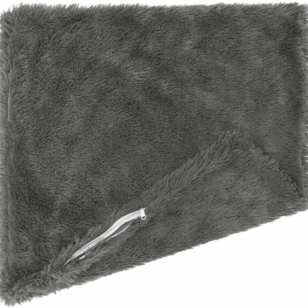 vidaXL Kussensloop 2 pcs HEERLEN Lichtgrijs 30 x 30 cm PV Fleece