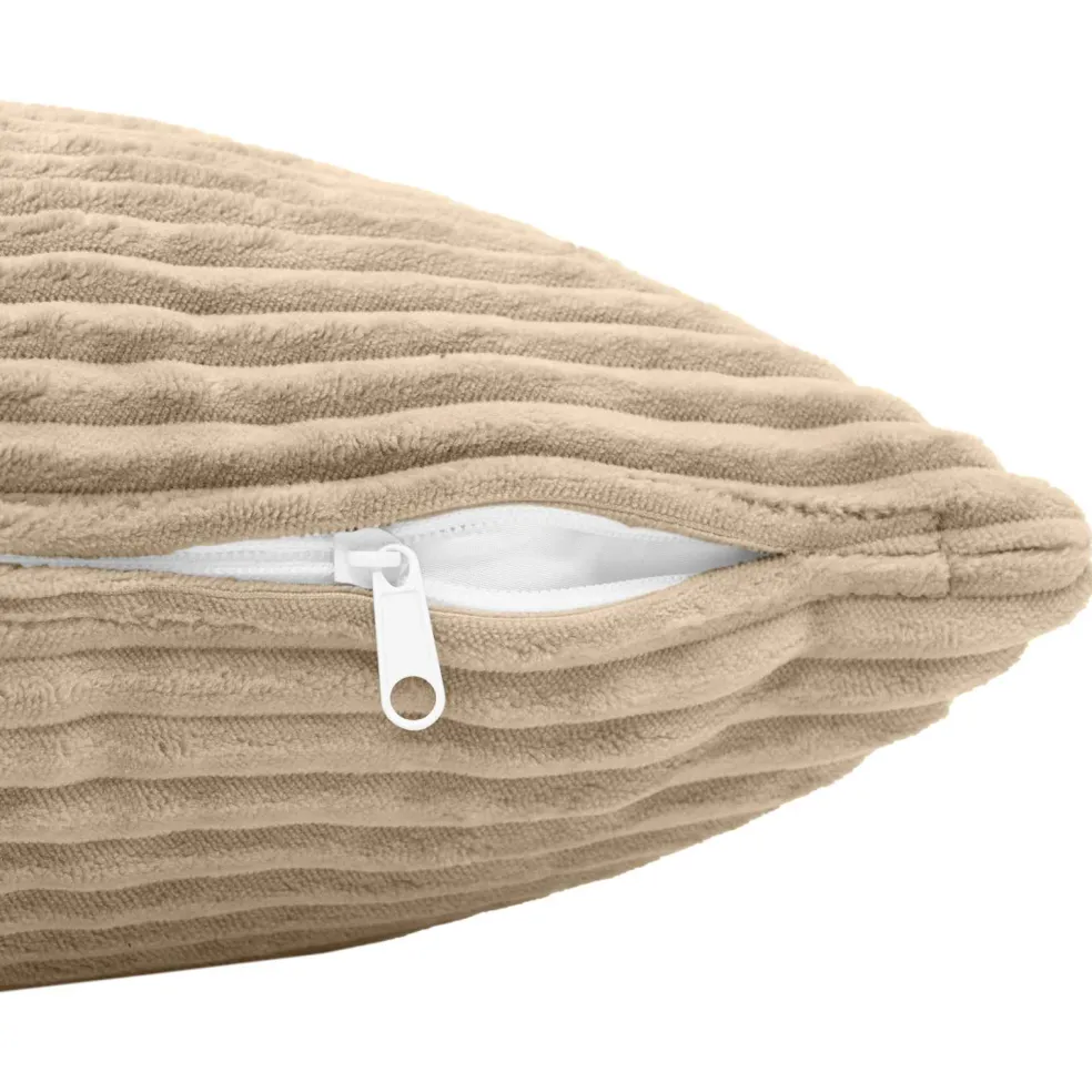 vidaXL Kussensloop 2 pcs HEERLEN Taupe 35 x 35 cm corduroy
