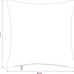 vidaXL Kussensloop 2 pcs HEERLEN Blauw 30 x 30 cm corduroy